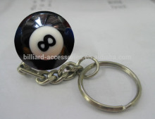 Fashion design resin billiards ball key chain