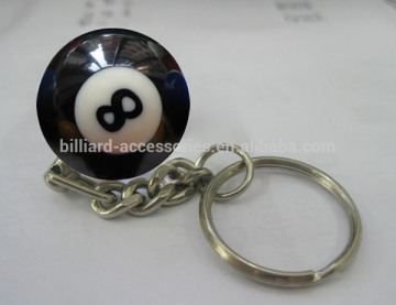 Fashion design resin billiards ball key chain