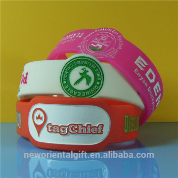 Logo OEM Engraved Color Filled Silicone bands