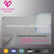 Super Quality Hygienic Raw Material Composite Plup Absorbent Paper With SAP