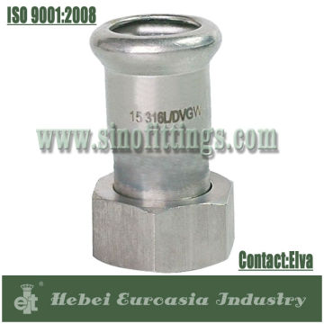 Stainless Steel Pipe Fittings Adapter With M Profile