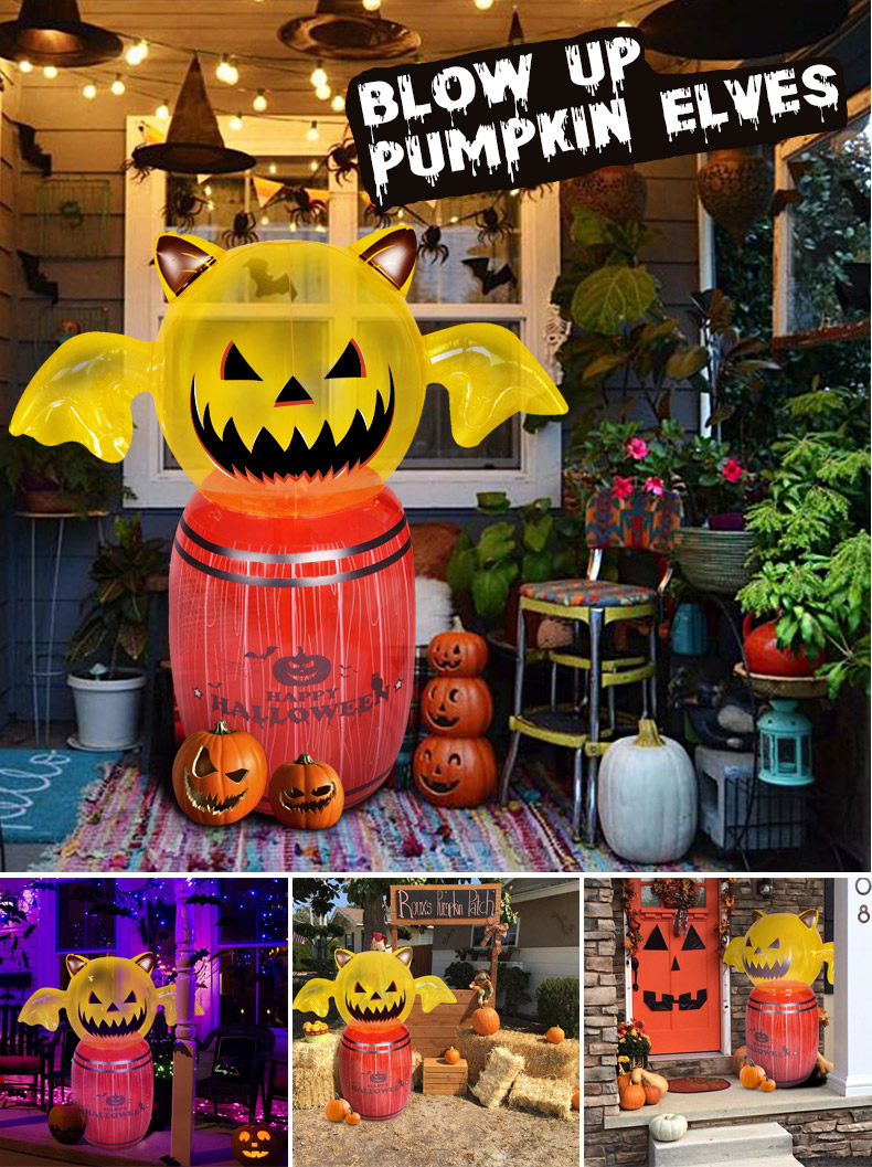Halloween Inflatable Ghost Pumpkin Blow Up Yard Decoration