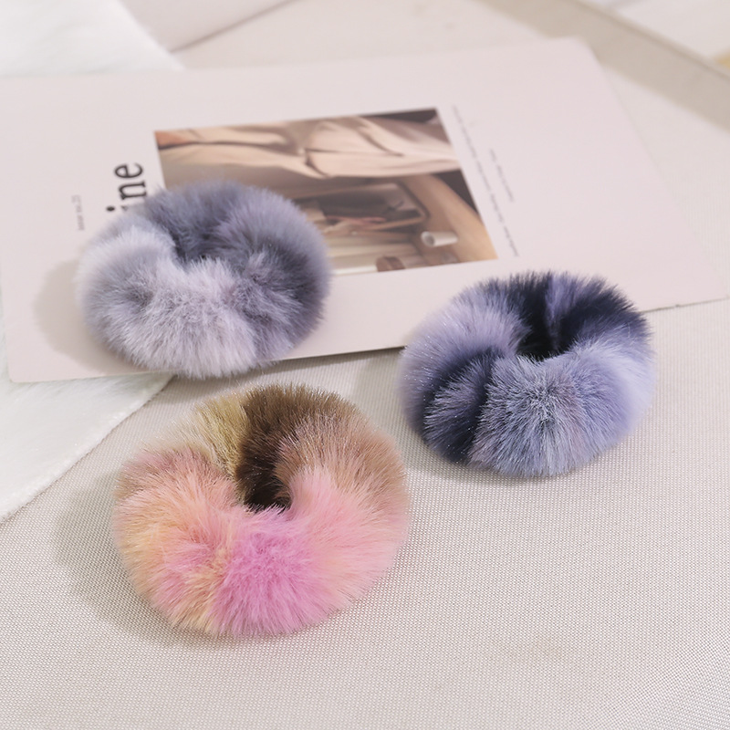 Nieuwe stijl elastische haarbands scrunchies winter scrunchy banden touwen voor vrouwen of meisjes schattig