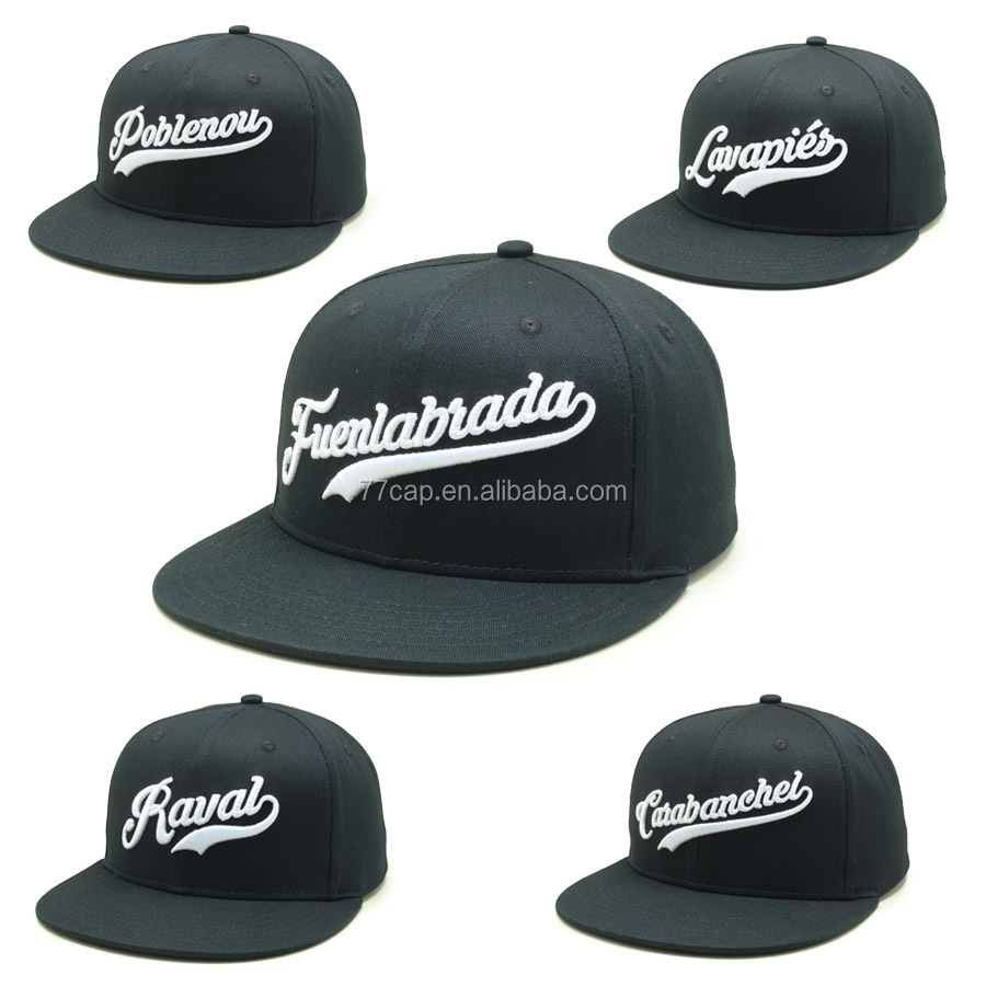 3D Embroidery Organic Hip-Hop Customized 5/6 Panel Snapback Hats