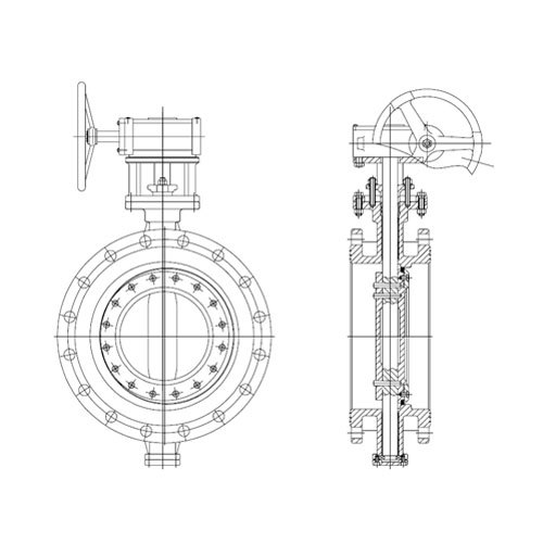 Cast Steel Flanged Butterfly Valve