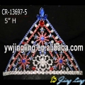 Seria Red Blue Rhinestone Snowflake Christmas Crown