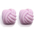 Kawaii Candy Color 16mm Simulation Wool Ball Resin Flatback Mini Craft DIY Phone Case Decoration