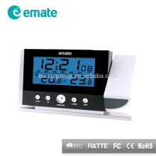 Ceiling or wall time and temperature projector clock with adaptor