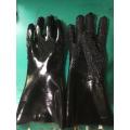 Premium Double-Coated Black Chip Finish PVC 12-Inch Chemical Handling Gloves