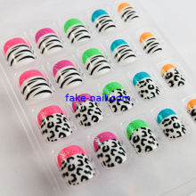 Beautiful Full Cover Fake Nails / False Nail Tips , Salon Fake Nails