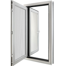 White UPVC/PVC Profile Plastic Casement Window
