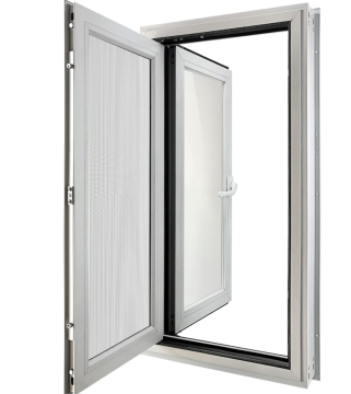White UPVC/PVC Profile Plastic Casement Window