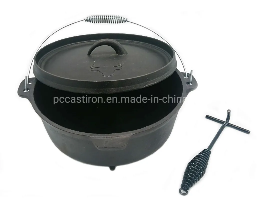 8qt 9qt 12qt 14qt Seasoning Cast Iron Dutch Oven Manufacturer in China