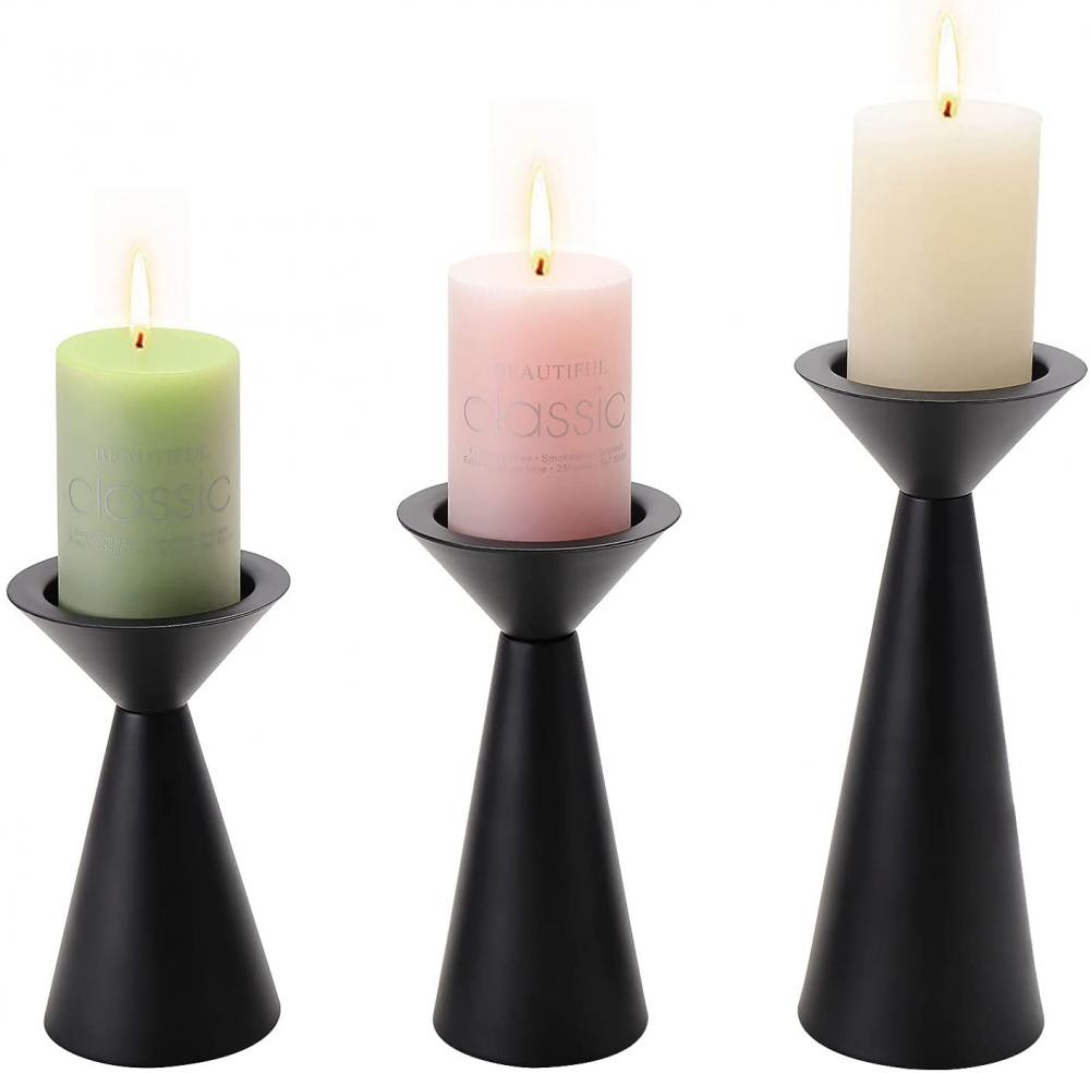 Titolari di candele nere Set di 3