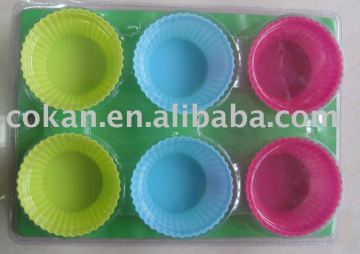 6pcs silicone cupcake mold set,silicone cake mold set CK-C128