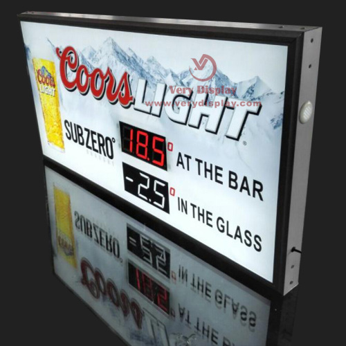 Coorslight Light Tempreture Sign