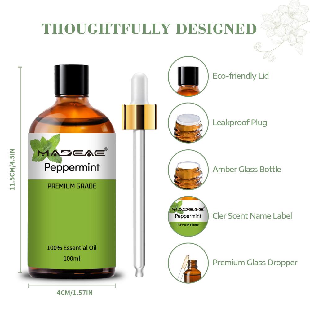 100% Organik Alami Pure Grade Peppermint Peppermint Minyak untuk Aroma