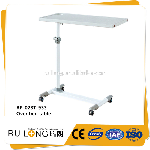 Height Adjustable Moveable Hospital Overbed Table