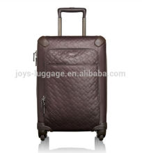 International Leather Zipper Carry-On Luggage