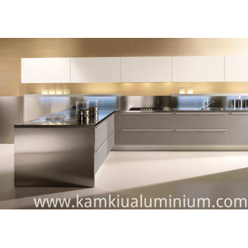 Kabinet Dapur Aluminium mudah dibersihkan