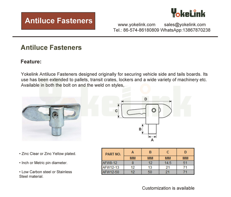 Yokelink Antiluce Fastener Weld On