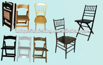 White wooden padded folding chairs, tiffany folding chair