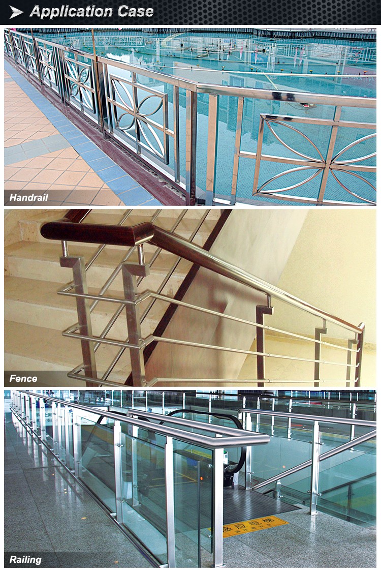 rectangular handrail tube 304 brushed/satin finished stainless steel decorative pipe