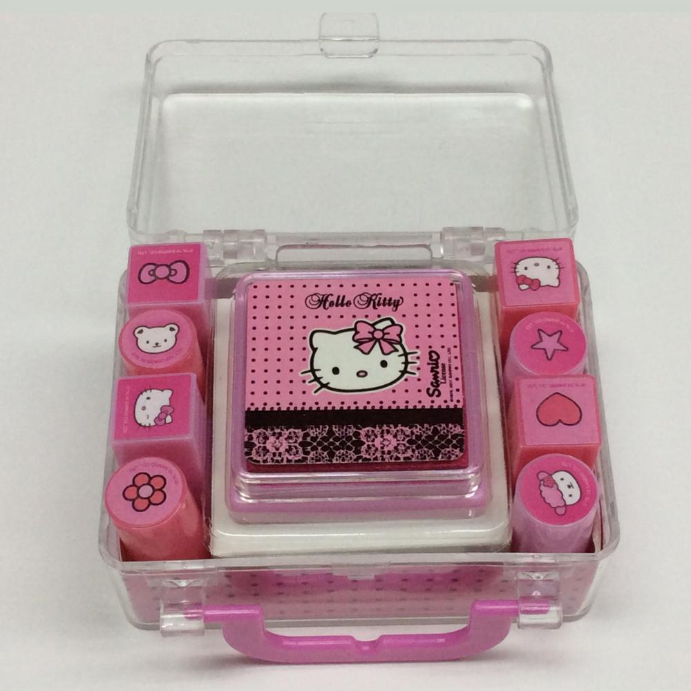 Plastic cartoon portable children's stamp