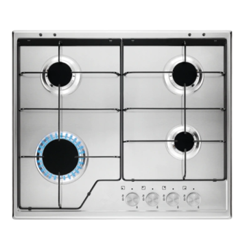 Trouche à cuisson à gaz Electrolux 60 cm en acier inoxydable