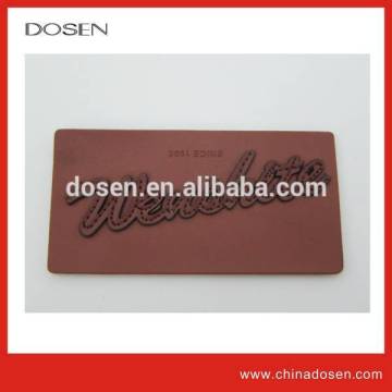 Fujian made leather label,garment accessories,wholesale custom embossed leather label