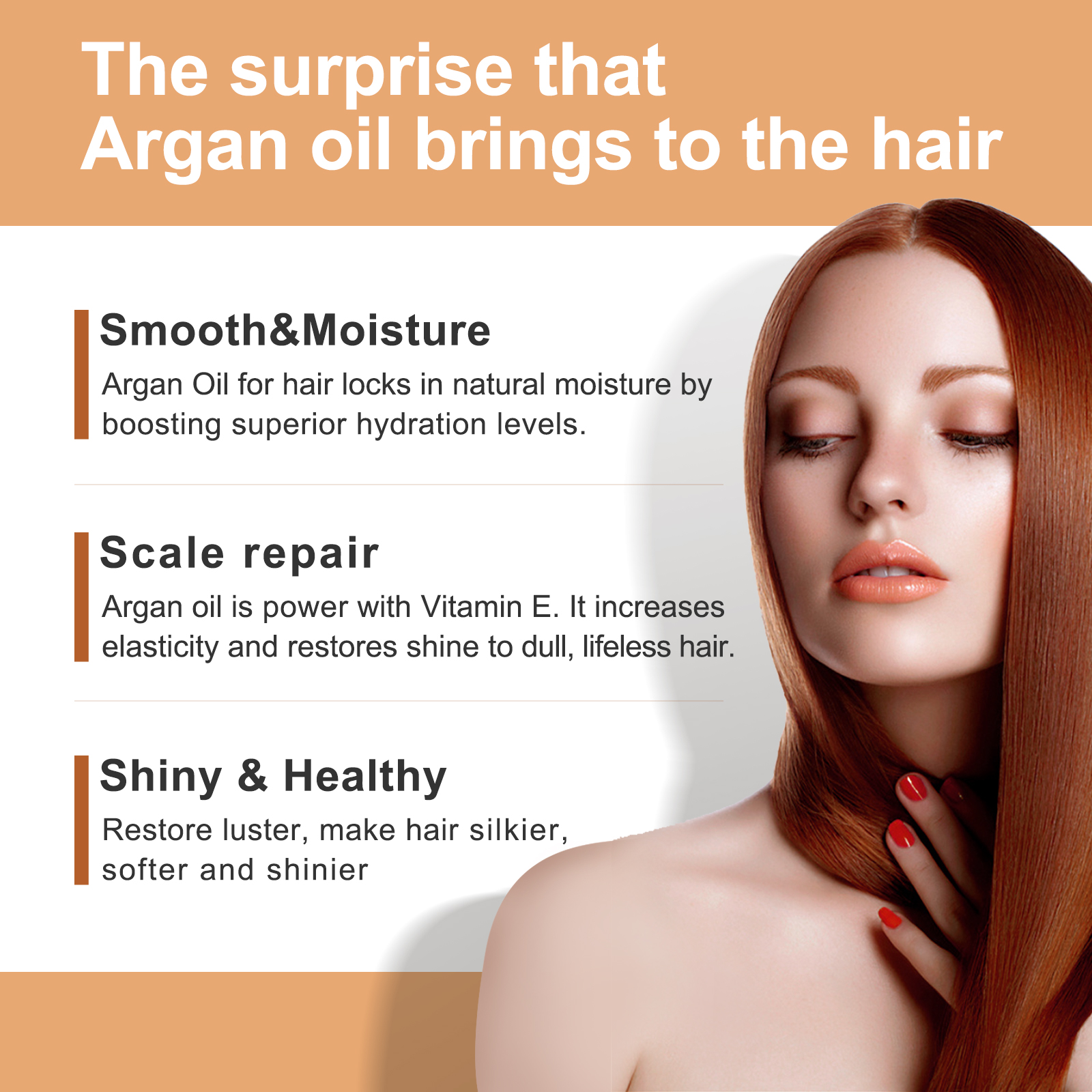 Argan Oil Repairing Anti Frizzy Hair Oil Serum คุณภาพสูง Argan Oil