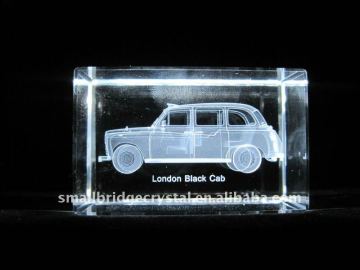 Crystal 3D laser London Black Cab Cube