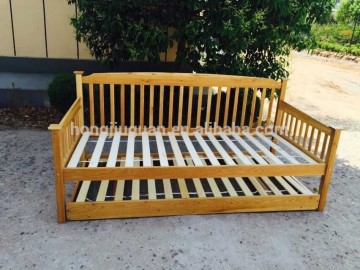 OAK Wooden daybed with trundle bed