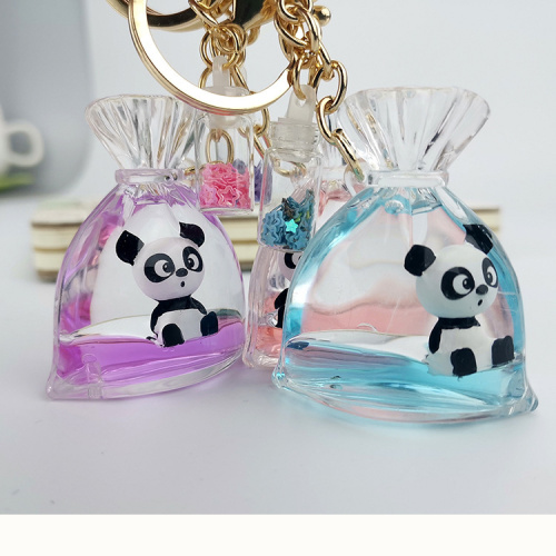 Panda Liquid Quicksand Keychain