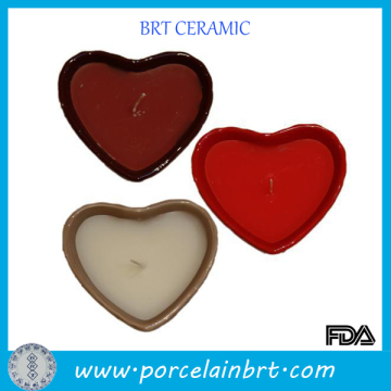 Heart-shaped romantic mini jar candle