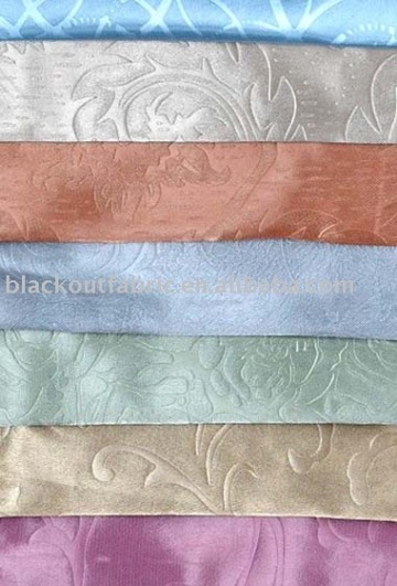 emboss blackout curtain fabric