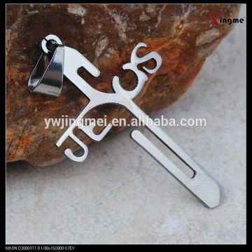 Catholic stainless steel crucifix pendant