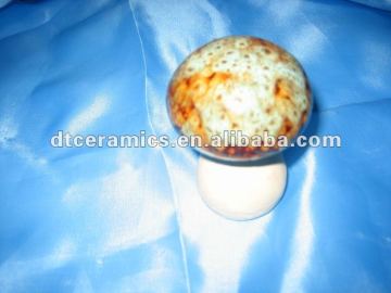 glazed ceramic mushroom