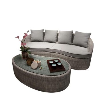 rattan furniture aluminium patio garden sofa set