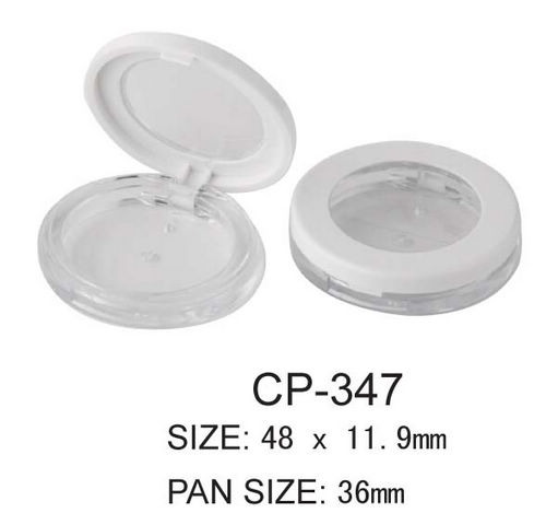 Plastic Cosmetic Compact Powder Case With Transparent Window