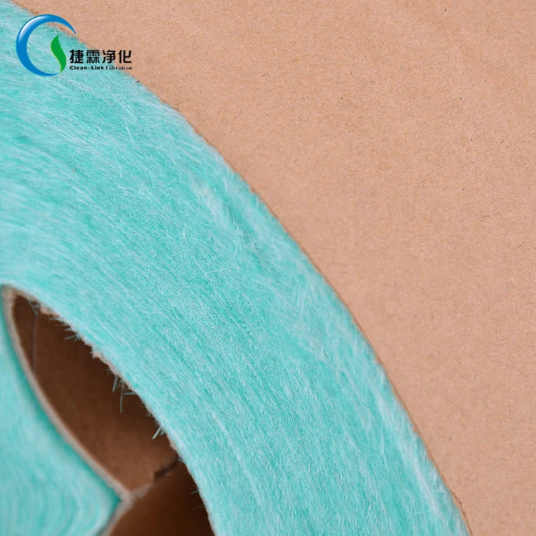 White and Green Spray Booth Filters Fiberglass Media