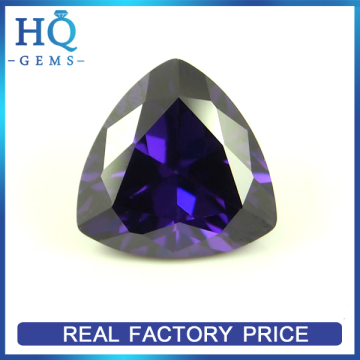 Professional Triangle trillion cut Cubic Zircon Purple Zircon Stone Jewelry wholesale Price