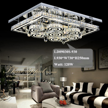 hotel chandelier square crystal fancy led ceiling lights