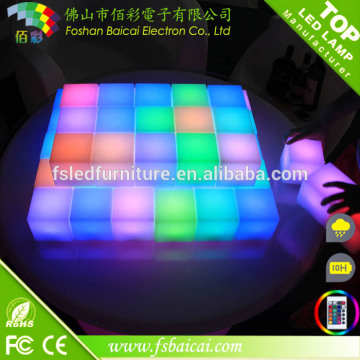 IP68 seabeach 3D LED clear acrylic cube boxes