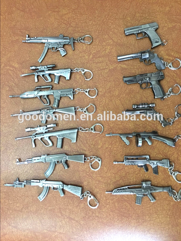 Top selling high quality metal gun keychain