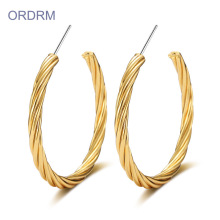 Bulk Copper Cool Thick Gold Hoop Earrings