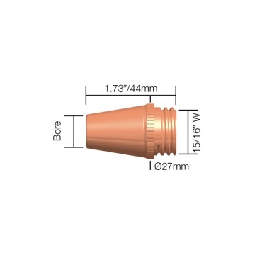 TWECO #4 Style 16mm MIG Gas Shroud