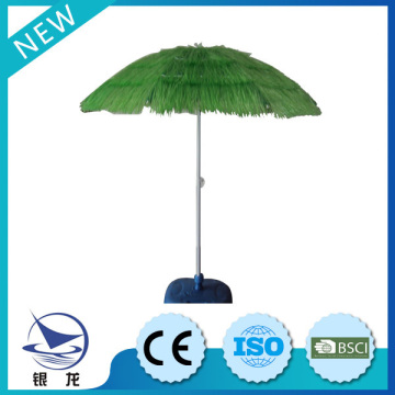 Promotional prices beach umbrella, straw beach umbrella wind resist