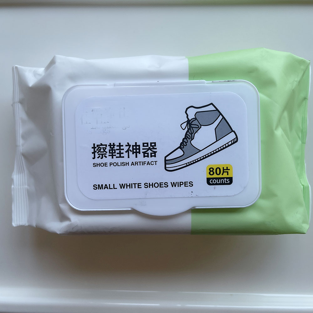 80 pieces small white shoes Wet Wipes shoe polish artifact wipes