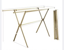 2023 Gold Foldable Removable Clothes Drying Rack with Small Circle Bars